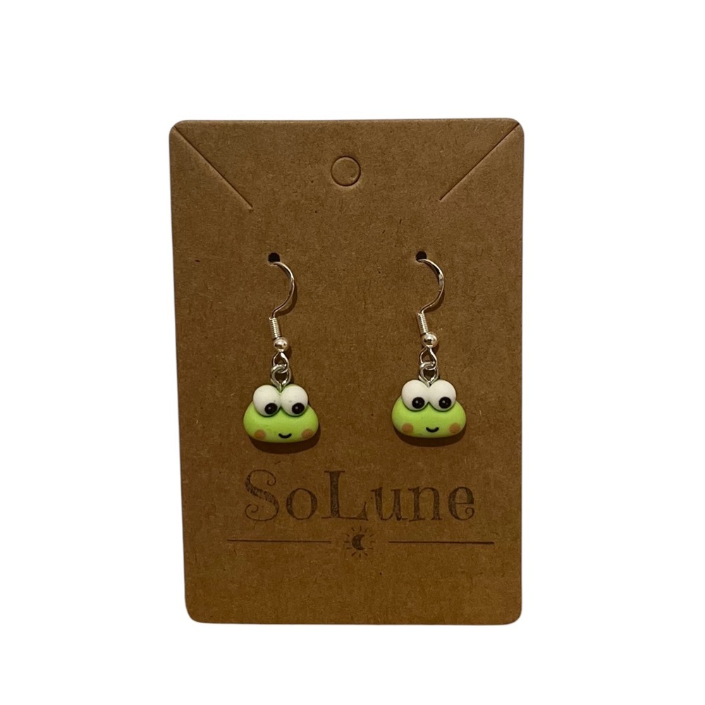SoLune Green Frog Earrings
